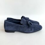 Frau Mocassino Uomo In Camoscio Blu