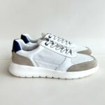 Ambitious Sneakers Uomo Bianca Beige Con Micro Fori