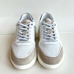 Ambitious Sneakers Uomo Bianca Beige Con Micro Fori