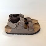 Birkenstock Milano As Bambino In Birki Buc Mocca con Velcro