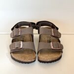 Birkenstock Milano As Bambino In Birki Buc Mocca con Velcro