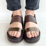 Emanuelle Vee Sandalo Donna Con Platform Marrone