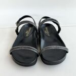 Emanuelle Vee Sandalo Piano Donna Nero Con Strass