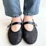 Tribolati Ballerina Donna In Rafia E Tessuto Nero