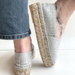 Espadrilles Dudi Dol Scarpa Donna Argento Con Fondo Corda
