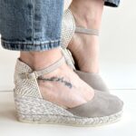 Espadrilles Robi Zeppa Donna Chiusa In Punta Tortora