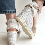 Espadrilles Cloe Zeppa Donna Chiusa In Punta Sabbia