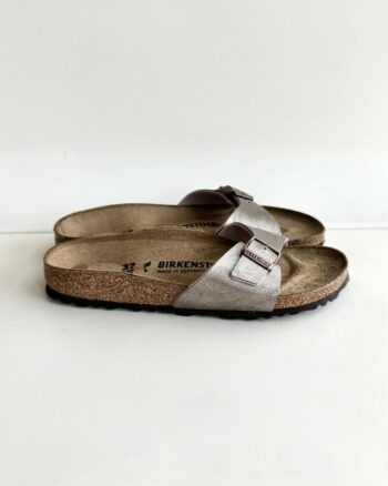 Birkenstock Madrid Donna In Birko Flor Graceful Taupe