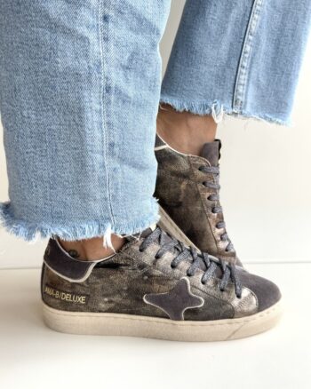 Ama Brand Snk Sneakers Donna Grigia E Bronzo