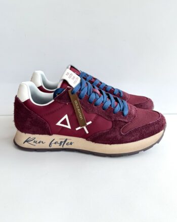 Sun 68 Sneakers Uomo Bordeaux Effetto Vintage