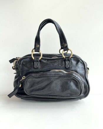 Campomaggi Mini Bauletto Donna In Pelle Nera