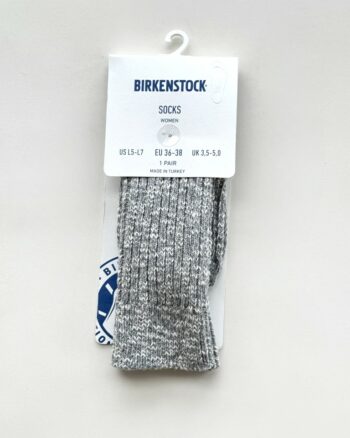 Birkenstock Cotton Slub Calza Donna Grigia Melange