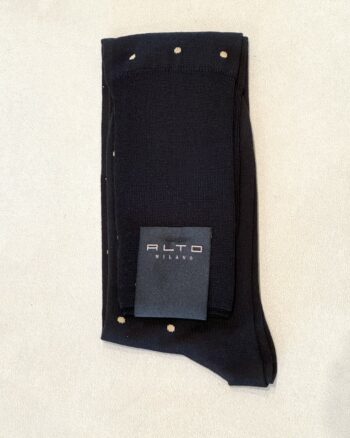 Alto Milano Bill Calza Lunga Uomo Con Pois Ocra