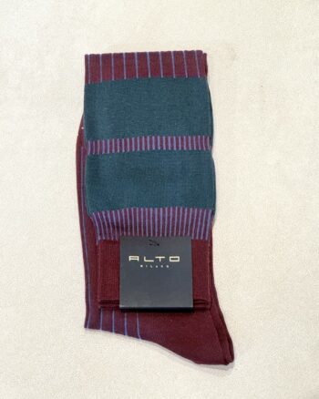 Alto Milano Steve Calza Lunga Uomo Con Coste E Righe