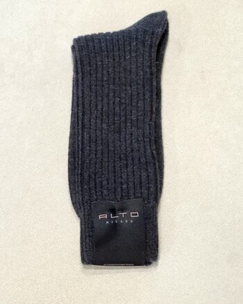 Alto Milano England Calza Corta Uomo In Lana Grigia