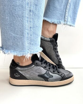 Ama Brand Sun Sneakers Donna Nera E Acciaio