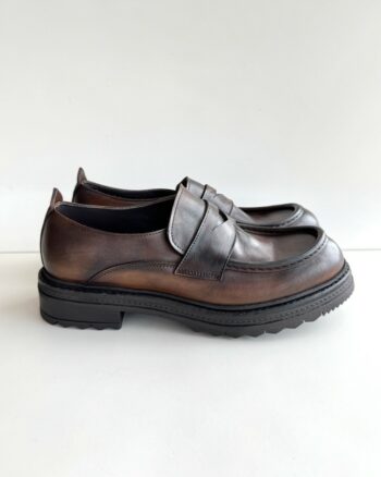 Lord Douglas Mocassino Uomo In Pelle Sfumata Cuoio