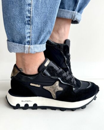 Ama Brand Super Run Sneakers Donna Nera