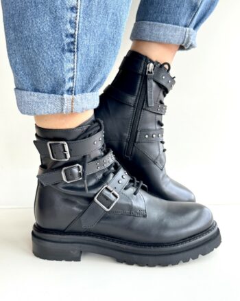 Janet E Janet Anfibio Donna Nero Con Fibbie