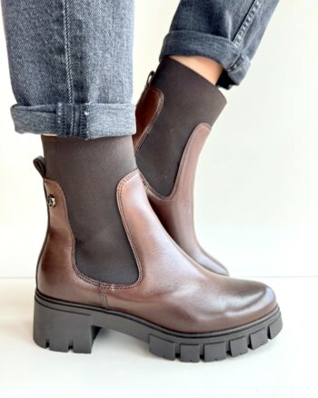 Janet E Janet Beatles Donna In Pelle Marrone