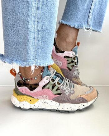 Flower Mountain Yamano Sneakers Donna Multicolor Con Tessuto Animalier
