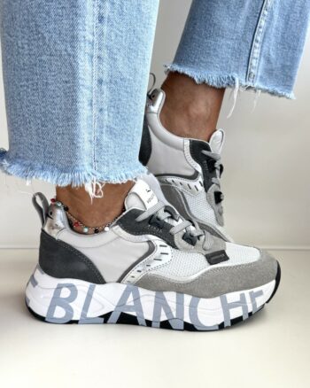 Voile Blanche Club Sneakers Donna Grigio E Argento