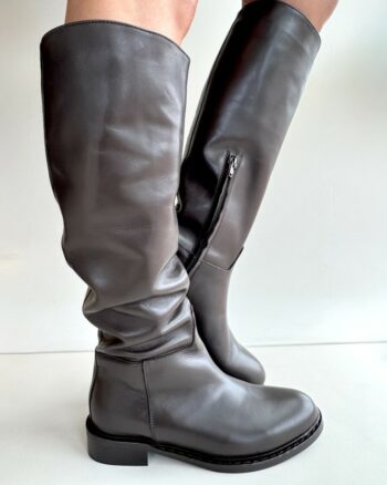 Tribolati Stivale Donna In Pelle Testa Di Moro