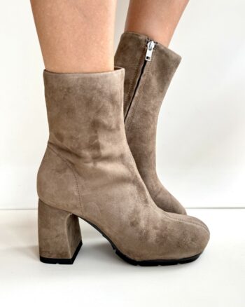 Ash Eclat Tronchetto Donna in Camoscio Nocciola