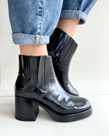 Elvio Zanon Tronchetto Donna In Pelle Spazzolata Nera