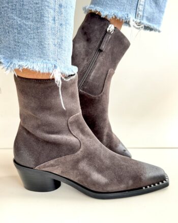 Ash Hasley Tronchetto Donna In Camoscio Marrone