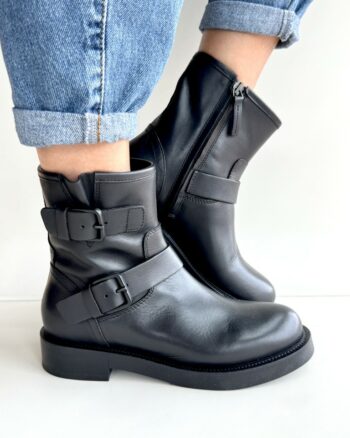 Jd Tronchetto Donna In Pelle Nera