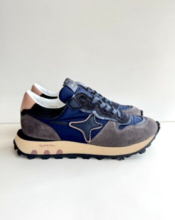 Ama Brand Super Run Sneakers Uomo Blu E Grigia