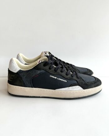 Crime London Chelsea Sneakers Uomo In Pelle Nera E Verde