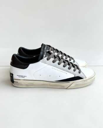 Crime London Distressed Sneakers Uomo Bianca E Marrone