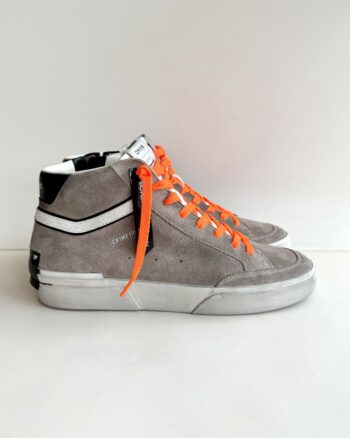 Crime London Sk8 Recut High Sneakers Uomo Beige E Fluo