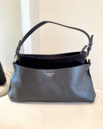 My Best Bag Borsa A Spalla Donna In Pelle E Camoscio Nera