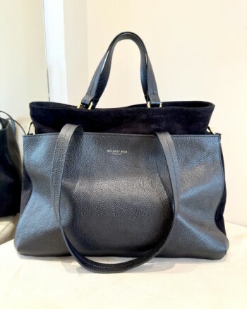 My Best Bag Borsa Shopping Donna In Pelle E Camoscio Nera