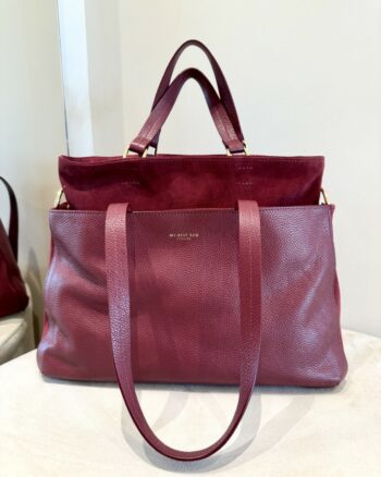 My Best Bag Borsa Shopper Donna In Pelle E Camoscio Rubino