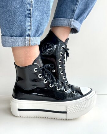 Converse Chuck Taylor Donna Lift Double In Vernice Nera