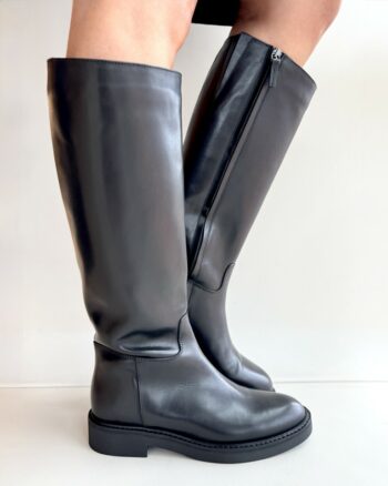 Jd Stivale Donna In Pelle Nera