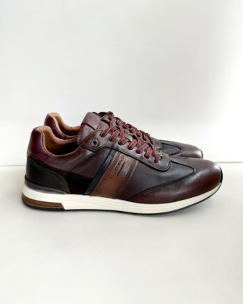 Ambitious Scarpa Uomo In Pelle Marrone/ Bordeaux