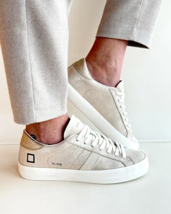 D.A.T.E. Hill Low Sneakers Donna Stardust Platino