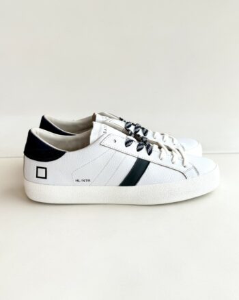 D.A.T.E. Hill Low  Sneakers Uomo In Pelle Martellata Bianca
