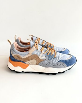 Flower Mountain Yamano Sneakers Uomo Grigia Celeste E Arancio