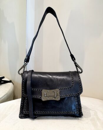 Campomaggi Agnese Borsa A Tracolla Nera Con Strass