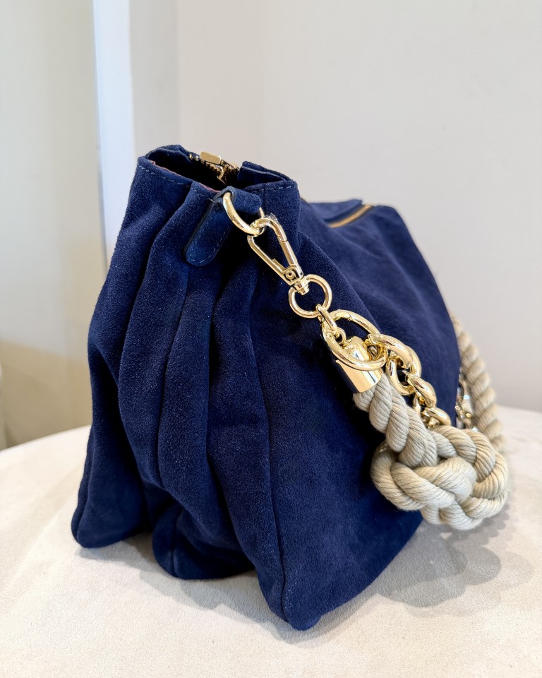 My Best Bag Reflex Borsa A Spalla Donna In Camoscio Blu