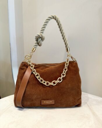 My Best Bag Reflex Borsa A Spalla Donna In Camoscio Tabacco