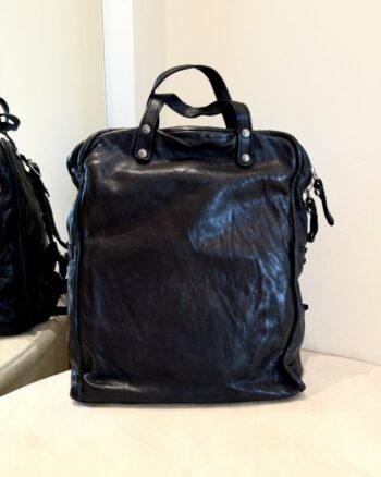 Campomaggi Abete Zaino Unisex Rettangolare In Pelle Nera