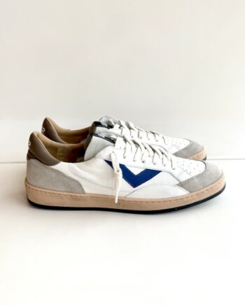 4B12 Playnew Sneakers Uomo Bianca E Beige