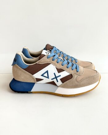 Sun 68 Jaki Sneakers Uomo Beige Marrone E Avio